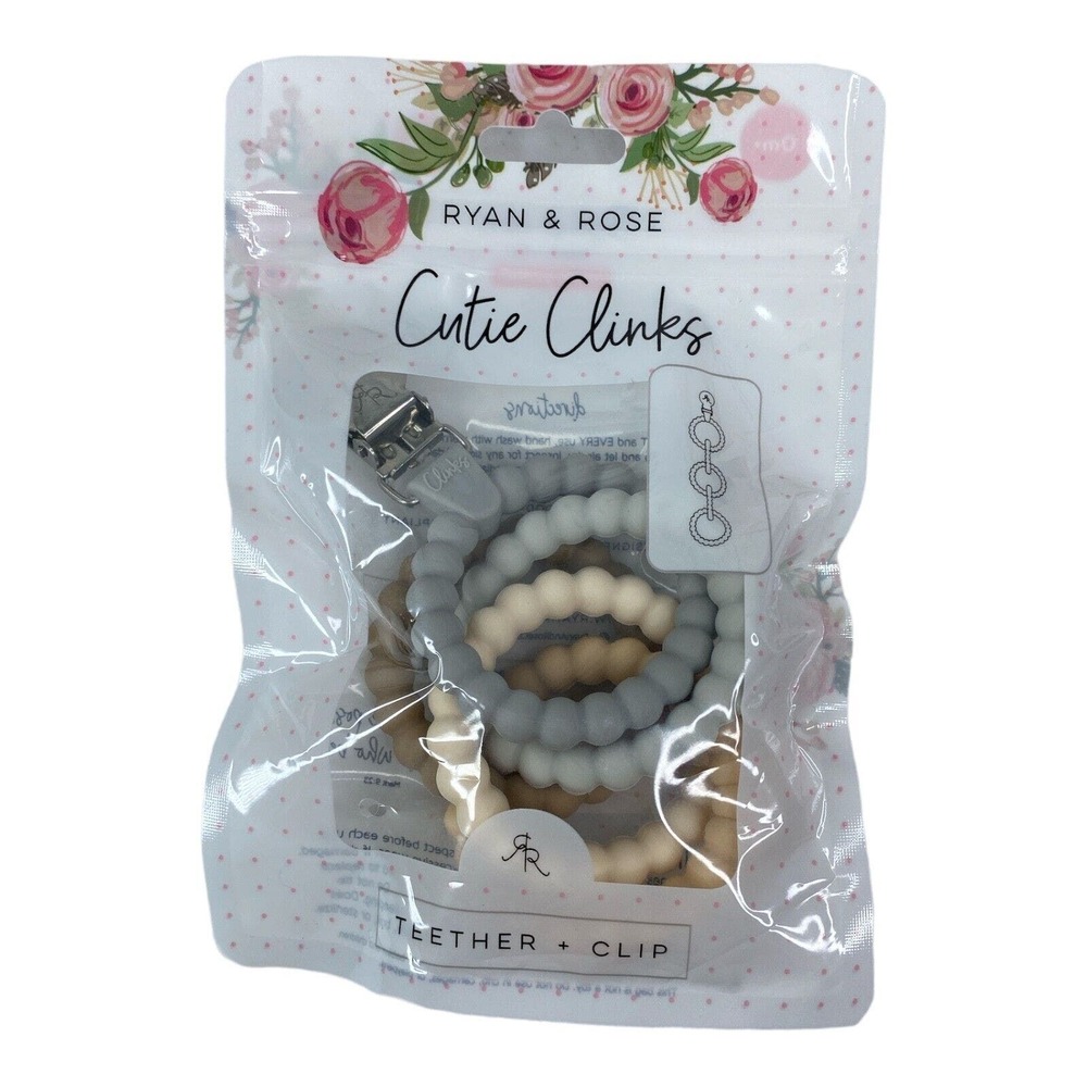 Ryan & Rose CUTIE CLINKS Teether & Clip 0M+